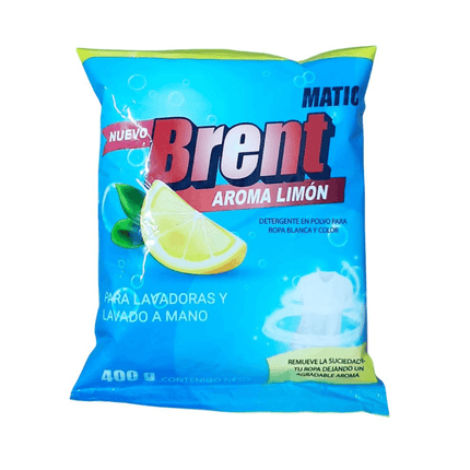 Detergente En Polvo Para Ropa Blanca Y Color Matic 400g Aroma Limon