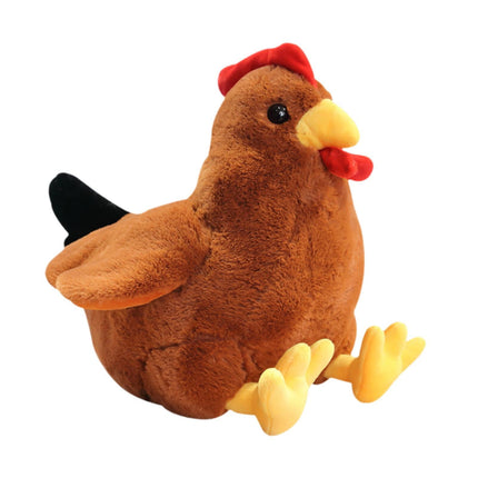 Pollo De Peluche De Juguete, Figura Suave, Muñeco De Peluche Para Niños, Niñas Y Niños, Marrón, 40 Cm