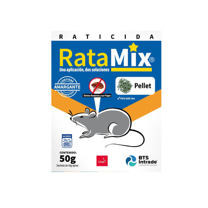 Insecticida Pellet Elimina Ratas y Ratones Caja, 50 g