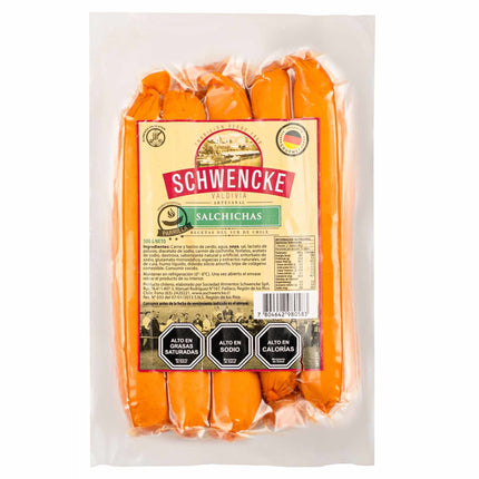 Salchicha Artesanal Con Piel 10 Un, 500 g
