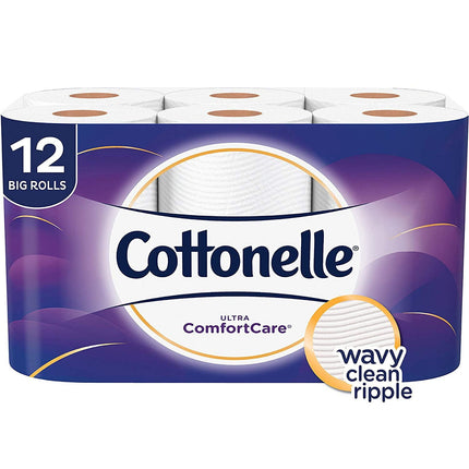 Papel higiénico Cottonelle Ultra Comfort Care, 2 capas, 12 rollos