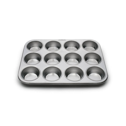 Pan Fox Run para magdalenas y magdalenas estándar de acero inoxidable, 12 tazas