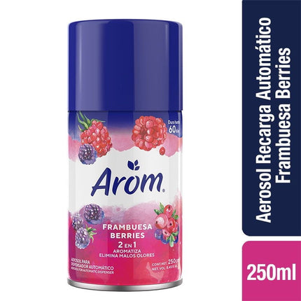Desodorante Ambiental Repuesto Areosol Frambuesa Berries Lata, 250 ml