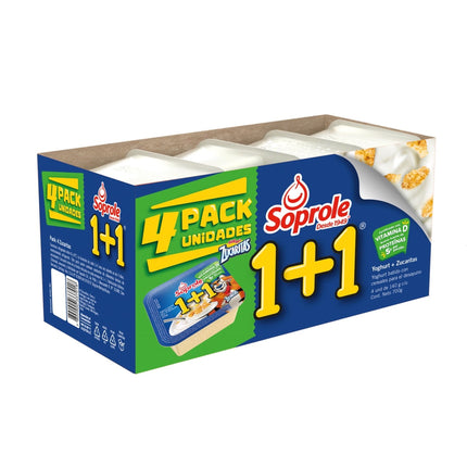 Yoghurt Con cereal 1+1 Pack X4 Zucaritas, 140 g - Soprole | Apishop
