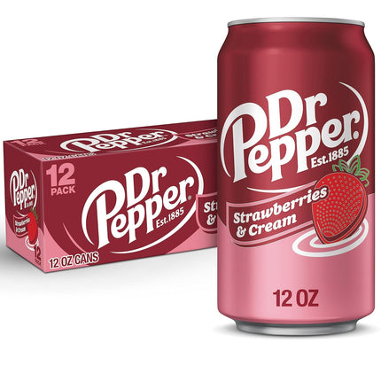 Bebida Frutilla Crema Lata Dr. Pepper 12 un x 355 ml | Apishop.cl