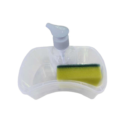 Dispensador De Jabón Y Soporte Para Fregador, Botella De Bomba De Líquido De Jabón Para Baño, Hogar, Transparente