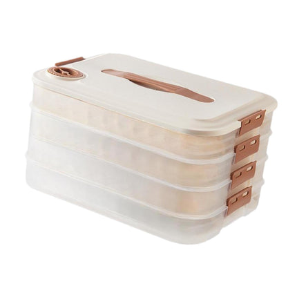 Contenedor De Almacenamiento De Alimentos Con Asas Y Tapas Para Pasta De Bocadillos De Carne De Cuatro Capas