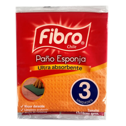 Paño Esponja Super Absorbente Bolsa, 3 Un