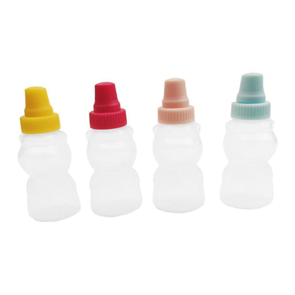4 Botellas De Salsa De Tomate Recargables De 23 Ml Para Salsa BBQ, Aceite De Oliva Para Niños