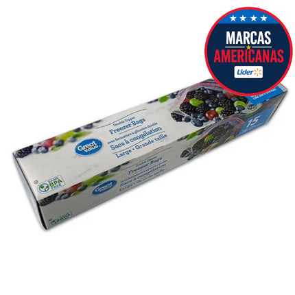 Bolsas Herméticas Freezer Grande 35x50 cm, 15 Un
