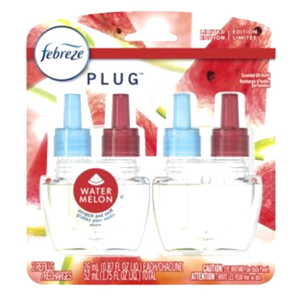 Recambios de aceite perfumado Febreze Plug In, edición limitada, sandía, 25 ml (2 unidades)