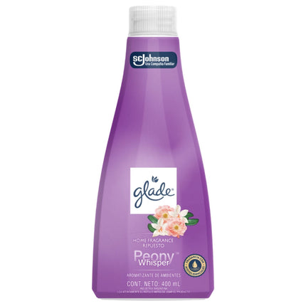 Aromatizante glade peony whispers refill, 400 ml