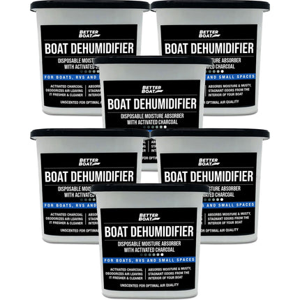 Absorbedor de humedad Better Boat con carbón activado, paquete de 6