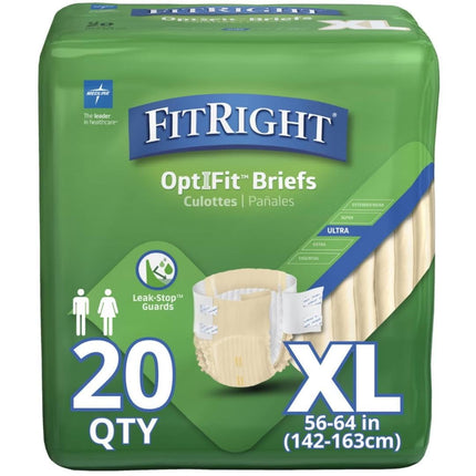 Pañales para adultos Medline FitRight Ultra Absorbency, 80 unidades