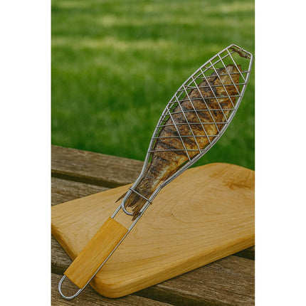 Rejilla Para Asar Vegetales Y Pescado Xl Madera