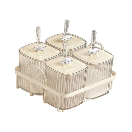 Caja De Condimentos Dividida, Plato Multifuncional Para Dulces Y Nueces Para El Hogar, Sala De Estar, Fiesta, 4 Rejillas