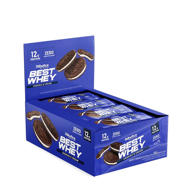 Box De 12 Barras Best Whey 12g Cookies And Cream