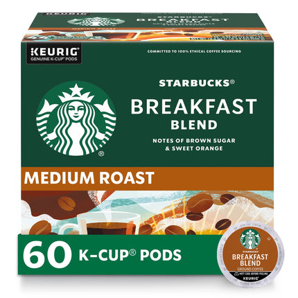 Cápsulas de café Starbucks Breakfast Blend Medium Toast 60 K-Cup