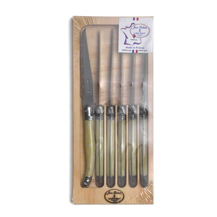 Set 6 cuchillos carne marmol