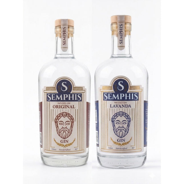 Pack x2 Gin Semphis Original y Lavanda 700 cc Infused gin 100% natural