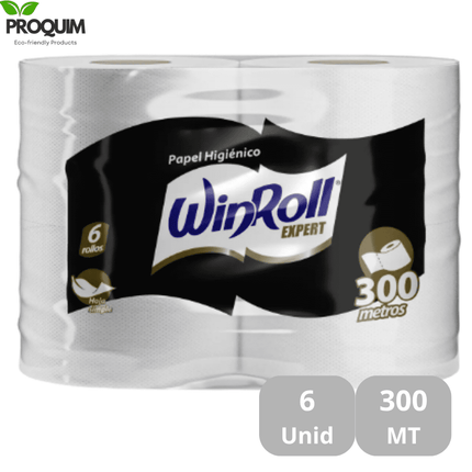 Papel Higienico Biodegradable Premiun 300 mt PACK X6 UNIDADES Winroll