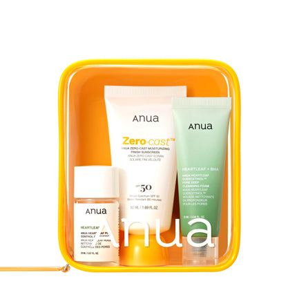 Set de cuidado de la piel ANUA Sun-Ready con protector solar y aceite limpiador