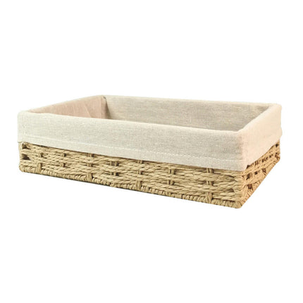 Cesta De Almacenamiento Hecha A Mano, Cestas Tejidas Decorativas Para Desayuno, Fiestas De Pan, Beige, Amarillo L