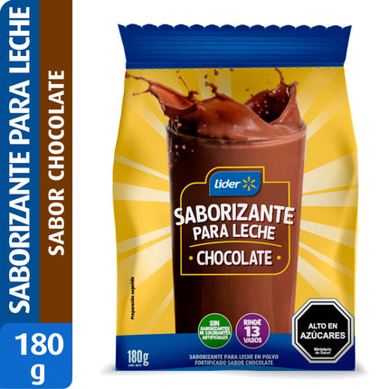 Saborizante Para Leche En Polvo Fortificado Sabor Chocolate, 180 g