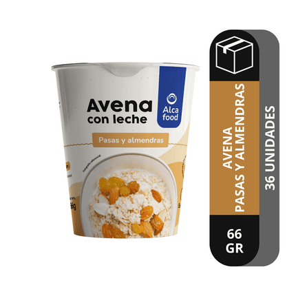 Vasos de Avena Pasas 36X 66 Gr
