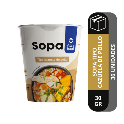 Vasos Cazuela de Pollo 36X 30 Gr