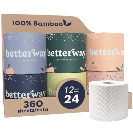 Papel Higiénico Bamboo 3 Capas 12 Rollos Dobles 360 Hojas