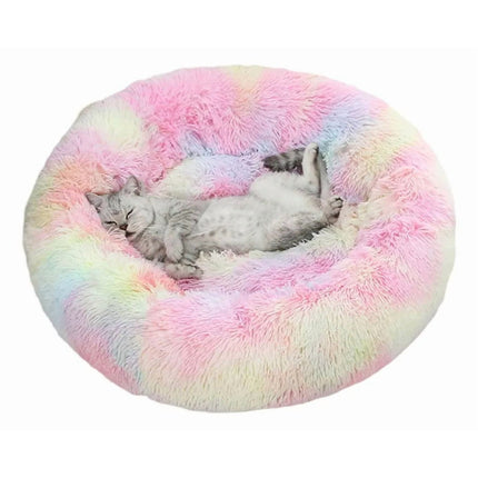 Cama Mascota Antiestres Perro Gato De 50 Cms Ultrasuave Rosa