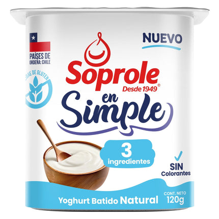 Yoghurt En Simple 3 Ingredientes Natural, 120 g | Apishop