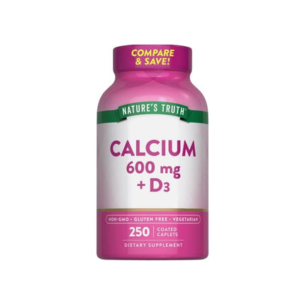 Calcio 600 Mg + Vitamina D3 250 Capsulas - Natures Truth