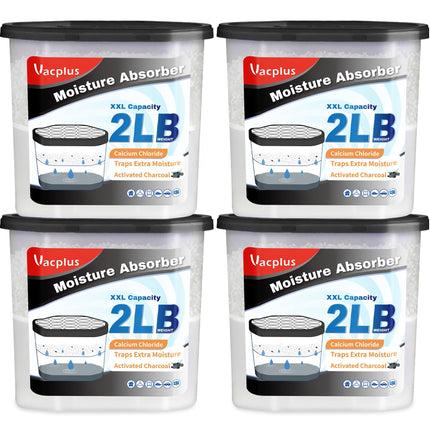 Deshumidificador Humedad Absorber Vacplus de 2200 ml, paquete de 4