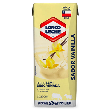 Leche Semidescremada Vainilla, 200 ml