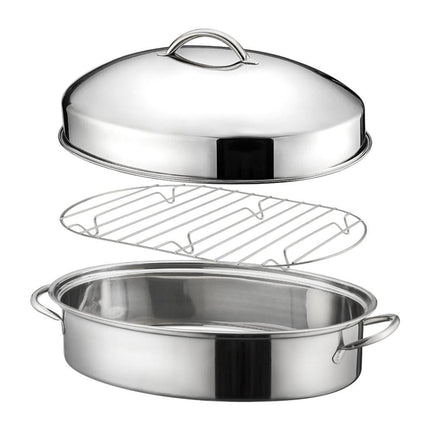 Vaporera Ovalada De 16 Pulgadas Para Pescado, Olla Multiusos Para Pasta, Asador, Patatas, Cereales, Huevos