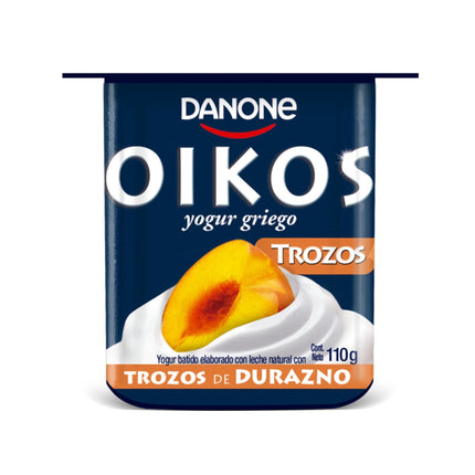 Yoghurt Griego con Trozos de Durazno Pote, 110 g | Apishop
