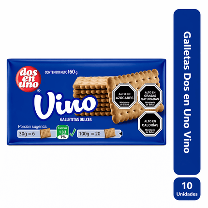 Pack 10 Galletas Dos En Uno Vino