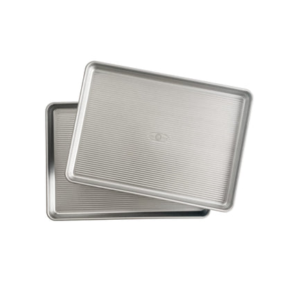 Juego de utensilios para hornear USA Pan de media hoja de acero aluminizado, 2 unidades