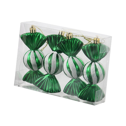 4x Adornos Para árbol De Navidad Decoraciones Colgantes De Dulces Navideños Para Año Nuevo Verde