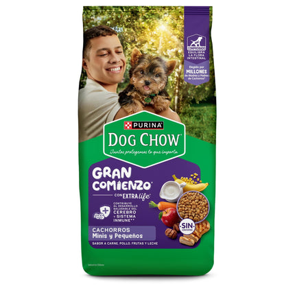 Alimento Seco Perro Cachorro Raza Mini Pequeño Sabor Carne, Pollo, Frutas y leche bolsa