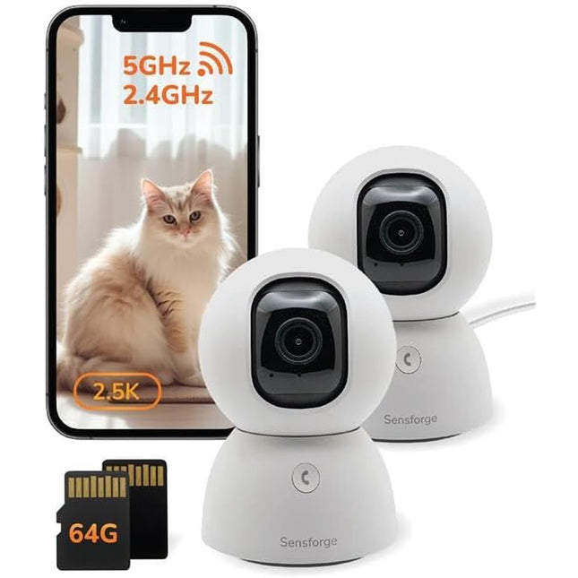 Cámara de seguridad SensForge 2.5K Pan-Tilt 360° WiFi 2-Day Cloud