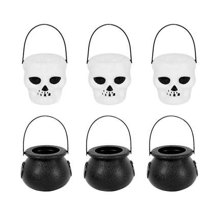 6x Cubo De Dulces De Halloween, Soporte Para Accesorios, Decoración De Fiesta, Juguete Para Niños, Cubo De Terror De Bruja