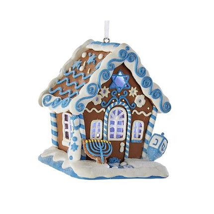 Adorno Casa de Pan de Jengibre LED para Janucá Kurt Adler 10 cm
