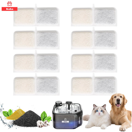 X8 Filtros Repuestos Para Bebedero Mascota Con Sensor Koba