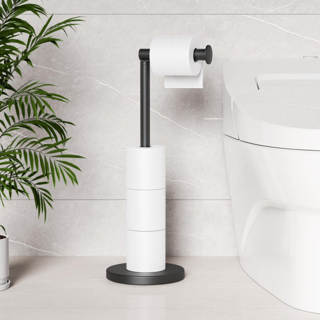 Soporte para papel higiénico Cesun, independiente, de acero inoxidable