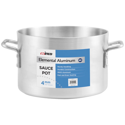 Olla para salsas Winware de aluminio resistente de 20 cuartos, 4 mm