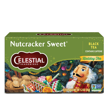 Cascanueces Tea Celestial Seasonings, dulce, negro, 18 unidades