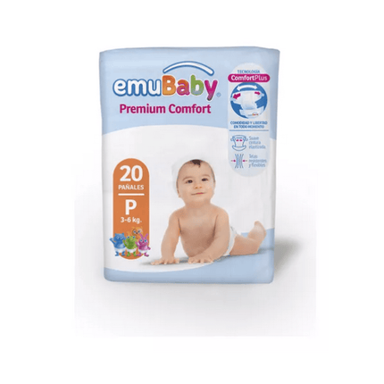 Pack x4 Pañal Emubaby Comfort P 80 pañales